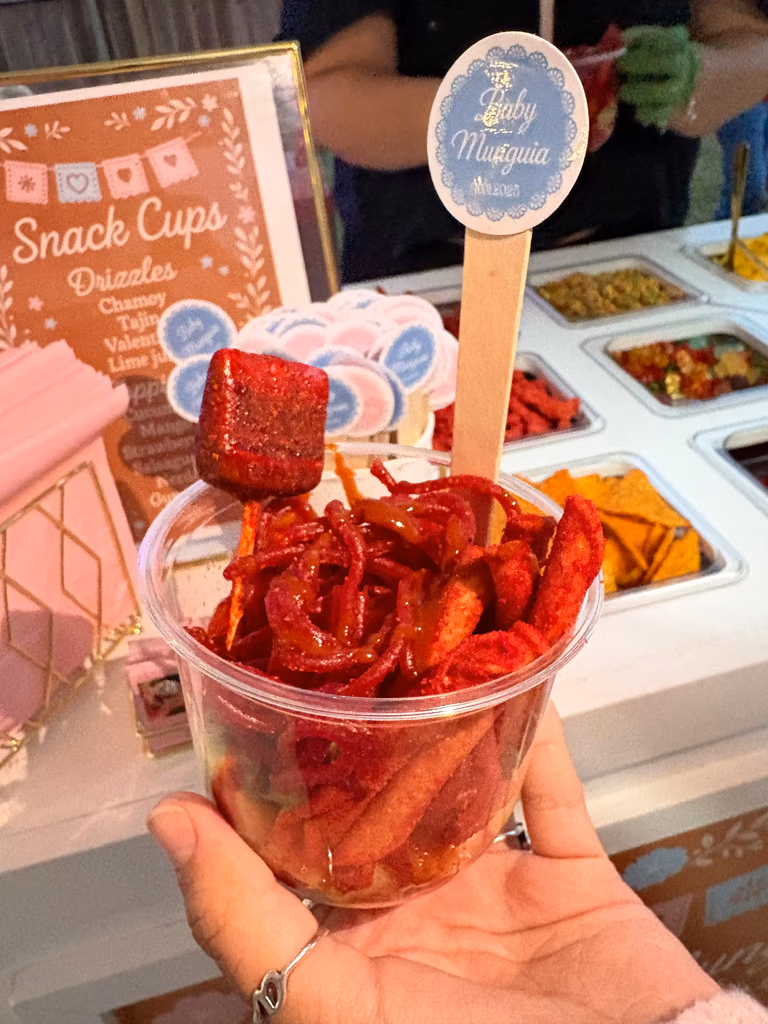 Snack cup with takis and candy